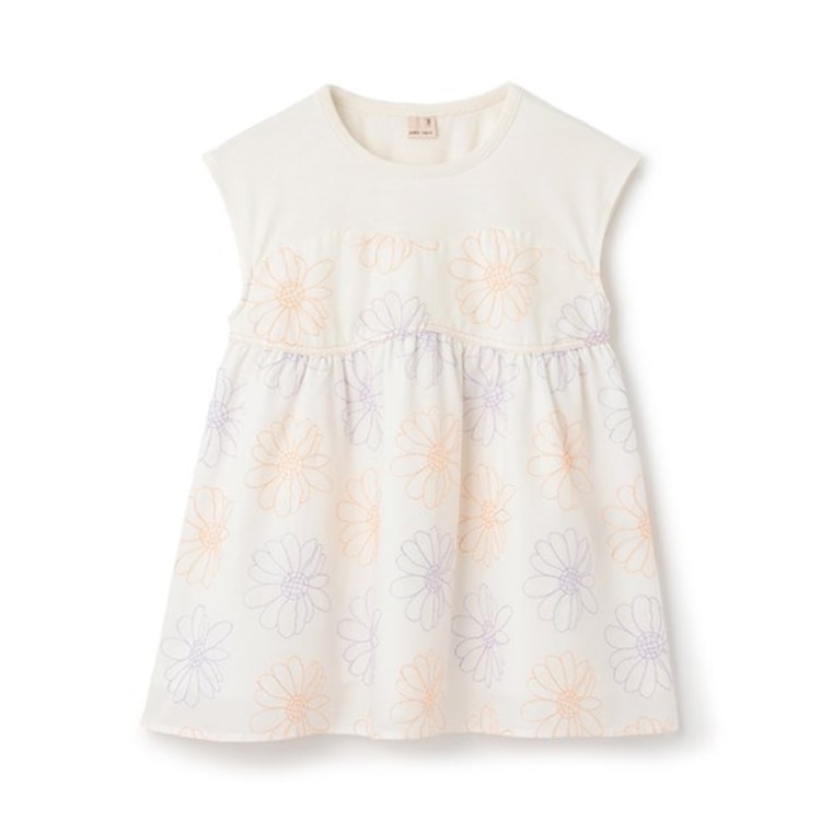 プティマイン(petit main)の【リンク】お花刺しゅうドッキングT(ジュニア) Ｔシャツ