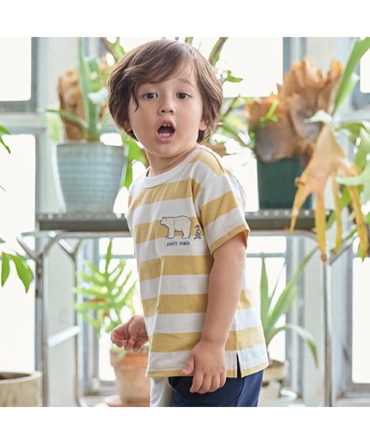 プティマイン(petit main)の【プティプラ】BOYS半袖Tシャツ２ ライトベージュ(151)