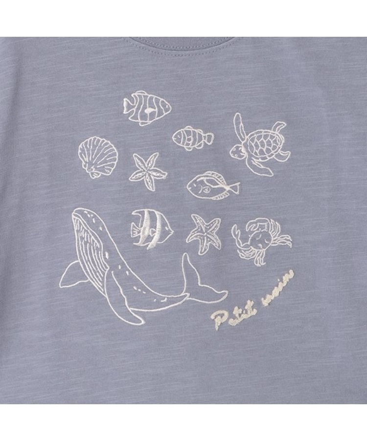 プティマイン(petit main)の【接触冷感】海刺しゅう半袖Tシャツ(キッズサイズ)8
