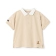 プティマイン(petit main)の【接触冷感】ポロ衿配色半袖Tシャツ ライトベージュ(151)