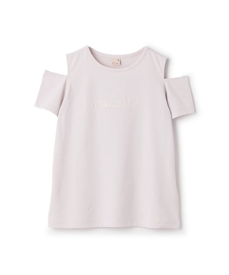 プティマイン(petit main)の【水陸両用】ロゴ刺しゅうTシャツ(ジュニア) ラベンダー(080)