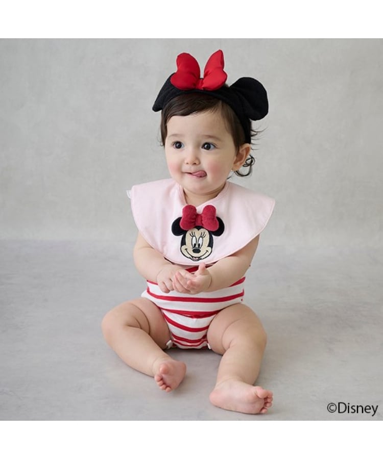 プティマイン(petit main)の【Disney】ヘアバンドつきロンパース2