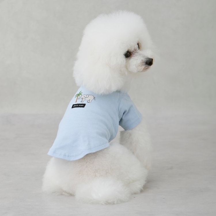 プティマイン(petit main)の【リンク】【DOG】【接触冷感】刺しゅう半袖Tシャツ ペットウェア