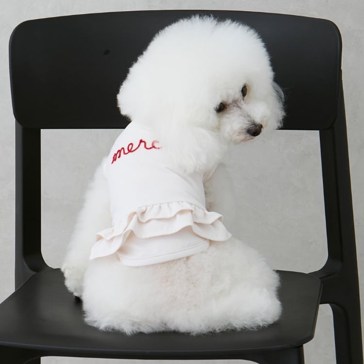 プティマイン(petit main)の【リンク】【DOG】【水陸】フリルタンク ペットウェア