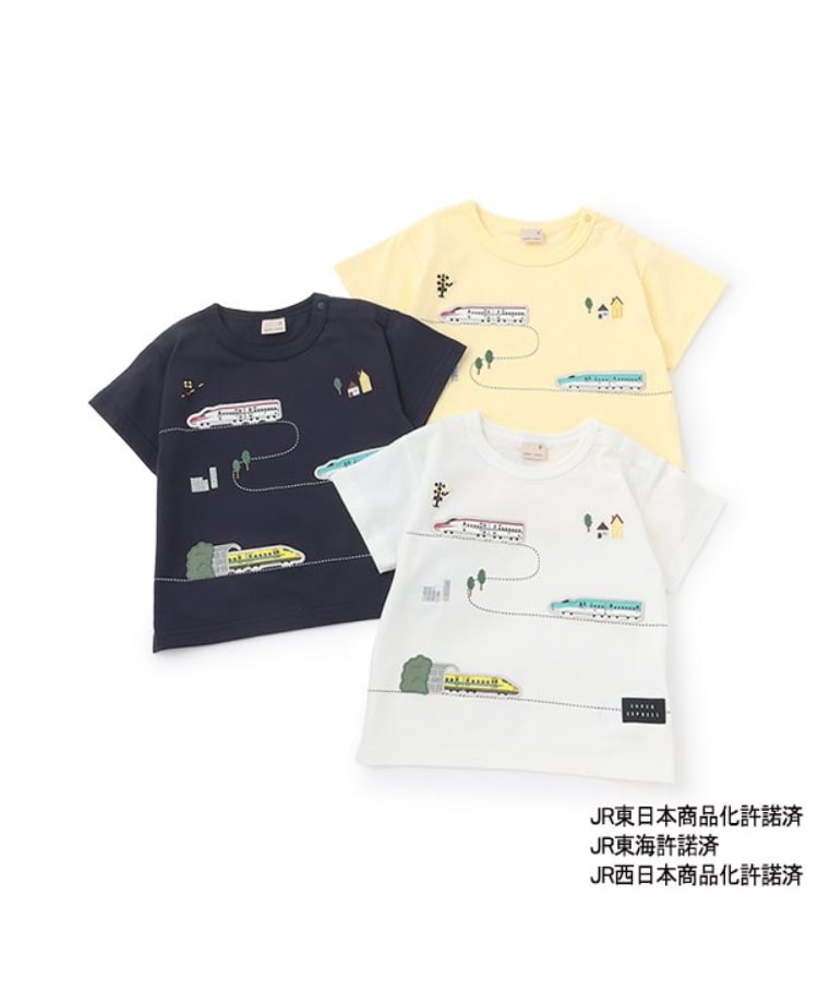 プティマイン(petit main)の【新幹線】線路半袖Tシャツ13