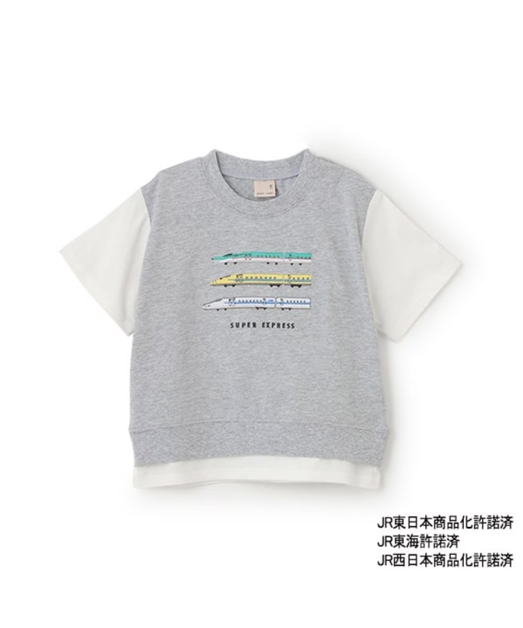 プティマイン(petit main)の【新幹線】袖配色半袖Tシャツ5