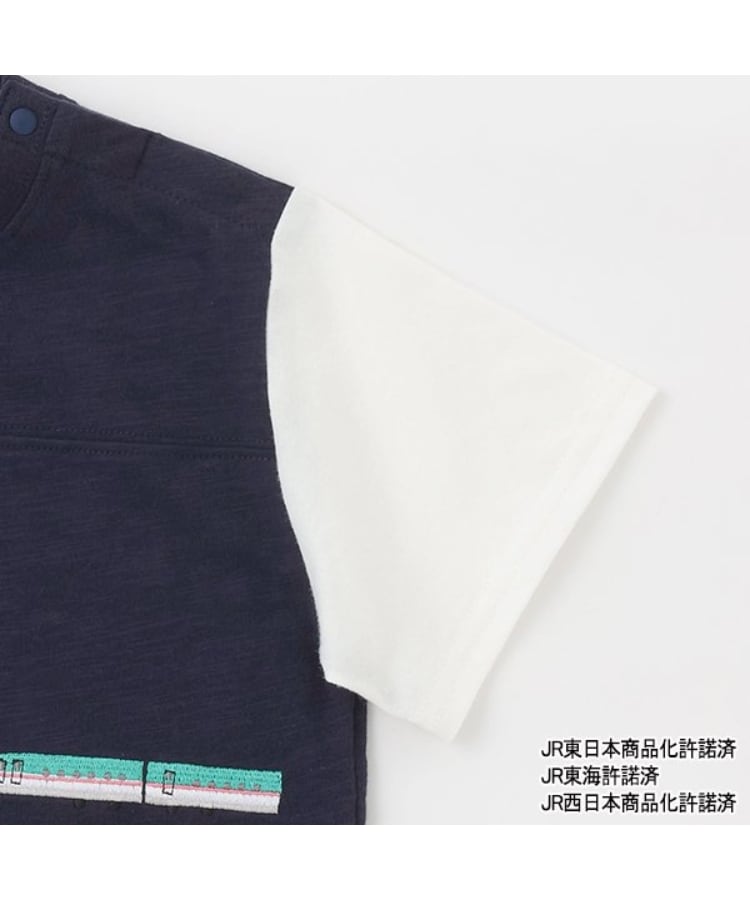 プティマイン(petit main)の【新幹線】袖配色半袖Tシャツ11
