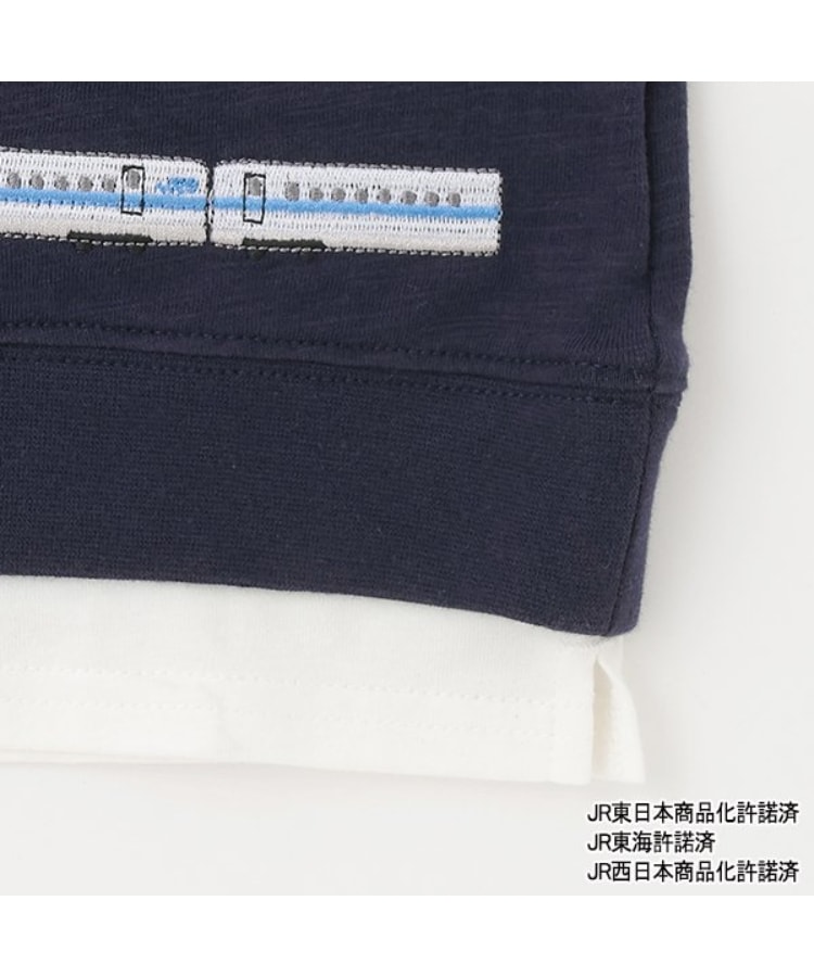 プティマイン(petit main)の【新幹線】袖配色半袖Tシャツ14