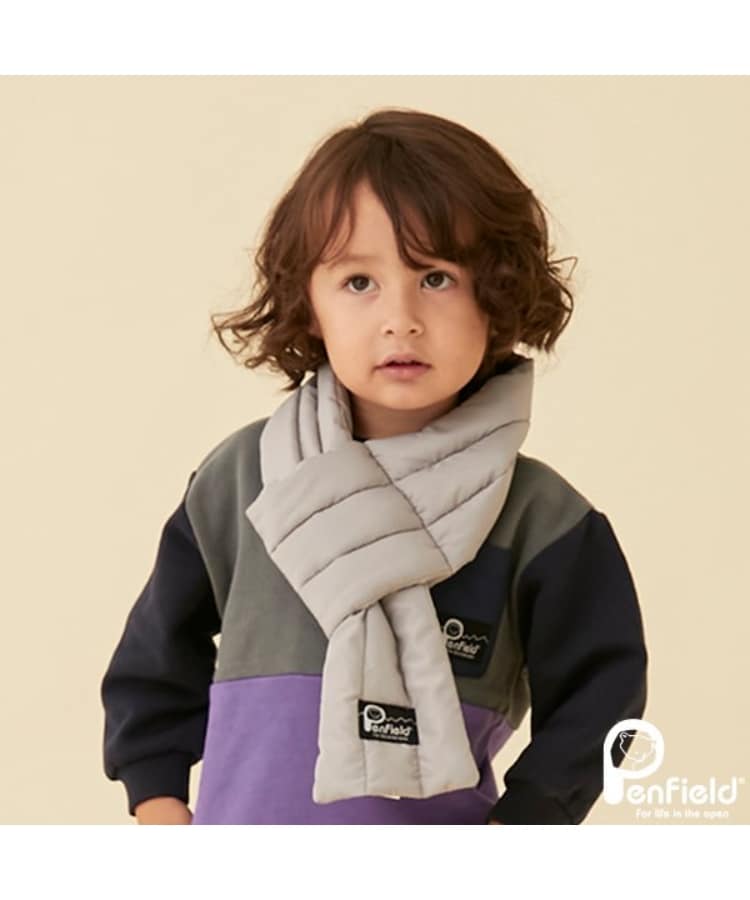 プティマイン(petit main)の【PenField】中綿マフラー グレー(012)