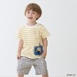 プティマイン(petit main)の【ミニオン】ボーダーTシャツ イエロー(031)