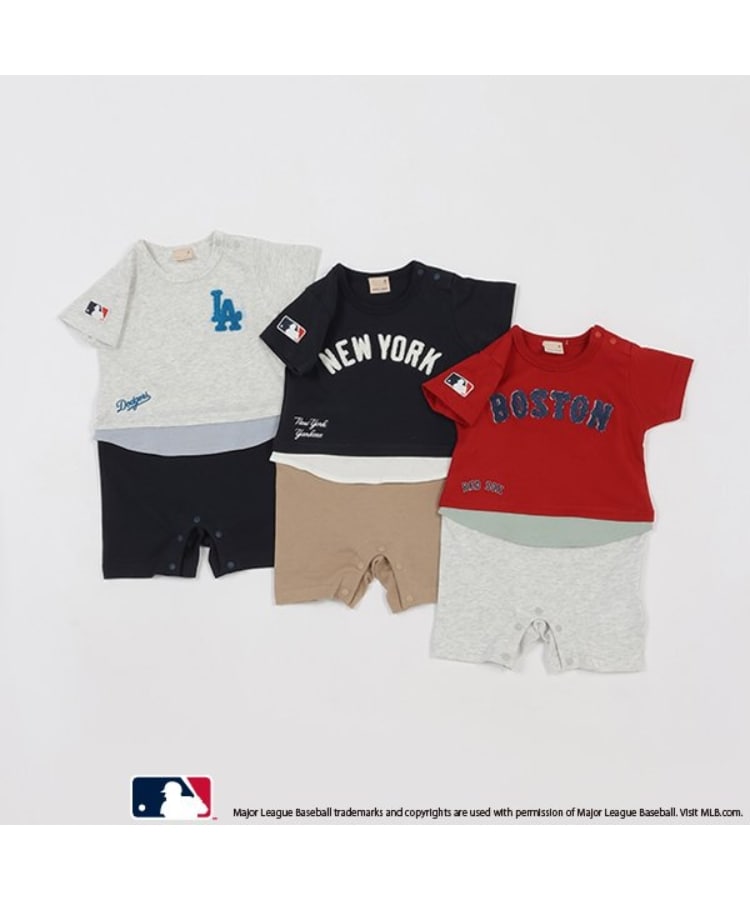 プティマイン(petit main)の【MLB】切替カバーオール13