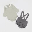 プティマイン(petit main)のサスつきパンツセット ライトグリーン(120)