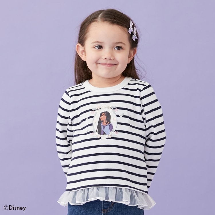 プティマイン(petit main)の【DISNEY WISH】ボーダーチュール長T Ｔシャツ