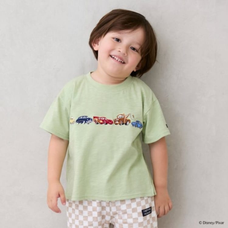 プティマイン(petit main)の【Disney】カーズ/アップリケ半袖Tシャツ Ｔシャツ