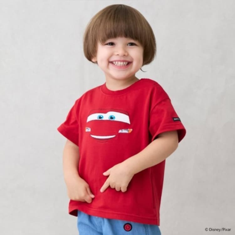 プティマイン(petit main)の【Disney】フェイスグラフィック半袖Tシャツ Ｔシャツ