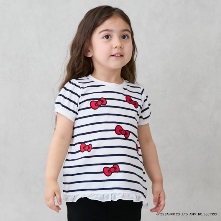 プティマイン(petit main)の【サンリオキャラクターズ】リボンアップリケTシャツ Ｔシャツ