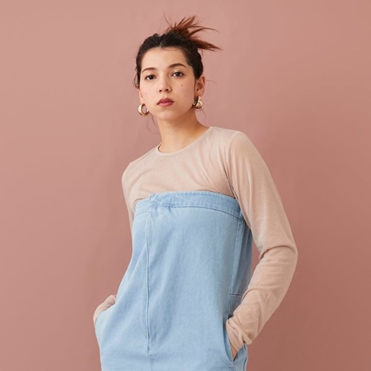 プティマイン リアン(petit main LIEN)の【LADIES】シアーTシャツ・ブラトップつき Ｔシャツ