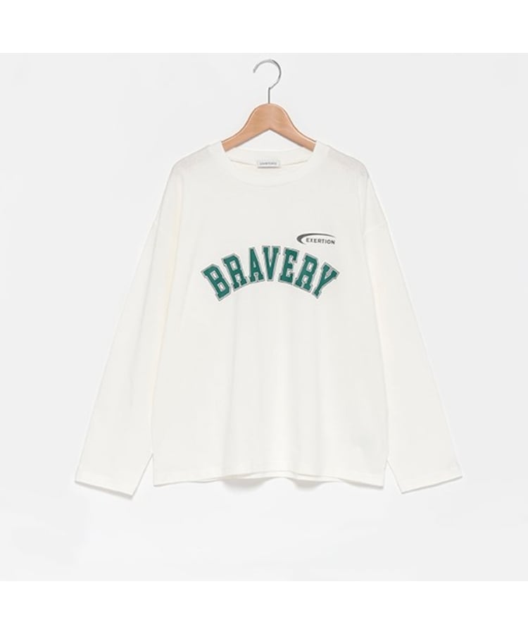 ラブトキシック・エル ティー エックス シー(Lovetoxic LTXC)のカレッジプリント長袖Tシャツ オフホワイト(003)