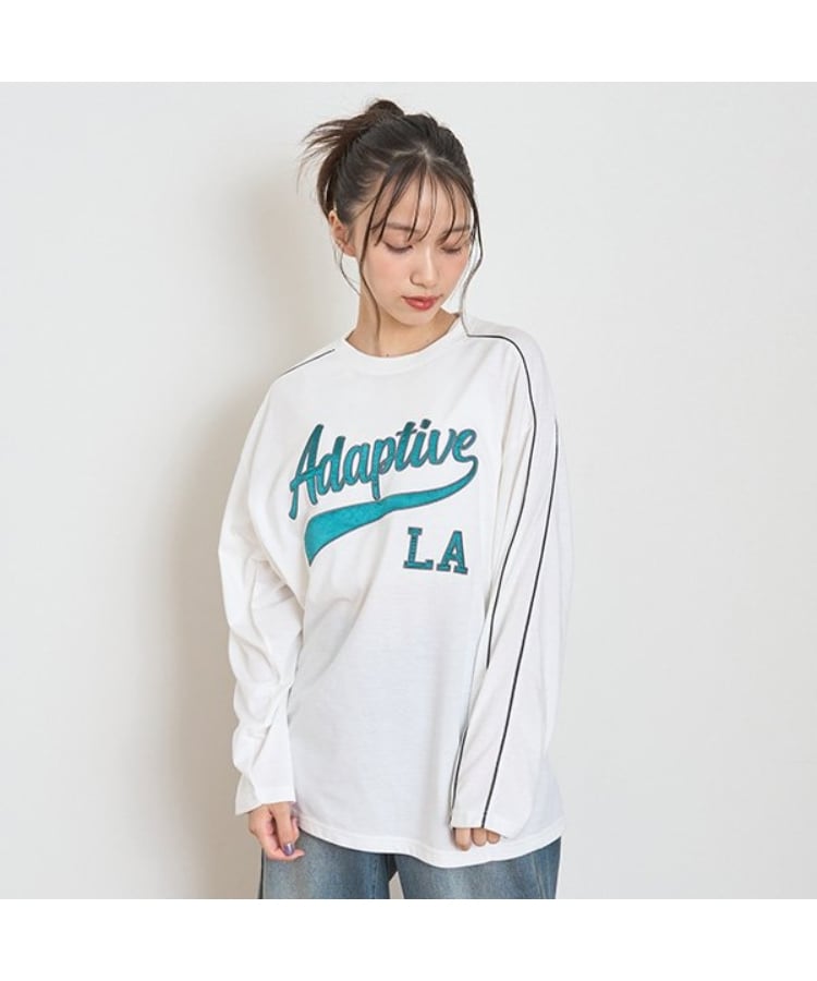 ラブトキシック・エル ティー エックス シー(Lovetoxic LTXC)の【LTXC】速乾アップリルーズ長T オフホワイト(003)