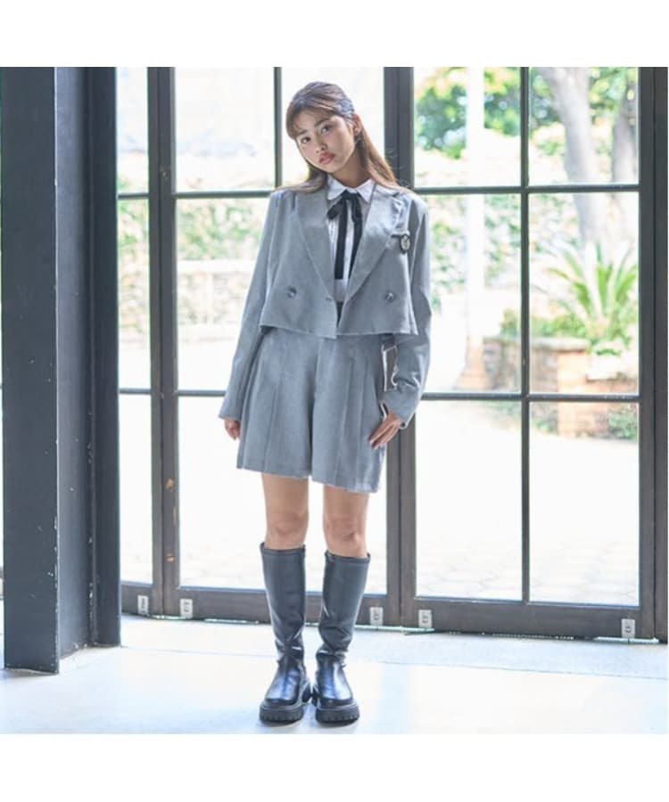 卒服】【セレモニー】エンブレムつきボレロジャケット 卒服】【セレモニー】エンブレムつきボレロジャケット