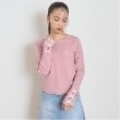 ラブトキシック・エル ティー エックス シー(Lovetoxic LTXC)のリボンテレコ長袖Tシャツ ピンク(071)