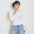 ラブトキシック・エル ティー エックス シー(Lovetoxic LTXC)のリボンテレコ長袖Tシャツ オフホワイト(003)