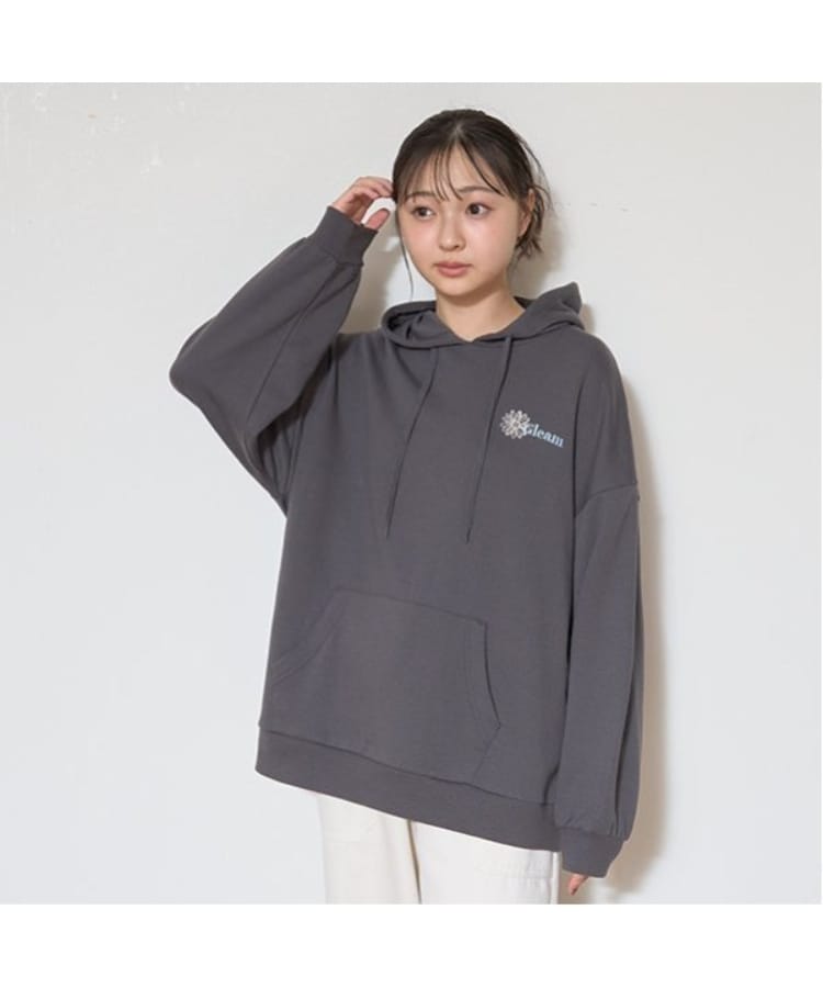 オーガビッツバックフラワー刺しゅうパーカ(パーカー オーガビッツバックフラワー刺しゅうパーカ(パーカー
