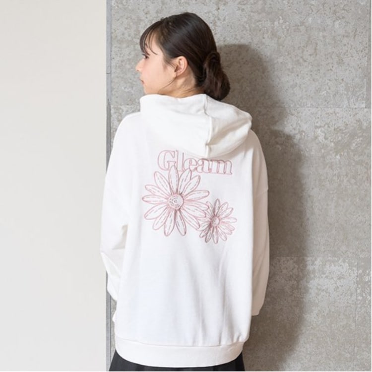 オーガビッツバックフラワー刺しゅうパーカ(パーカー オーガビッツバックフラワー刺しゅうパーカ(パーカー