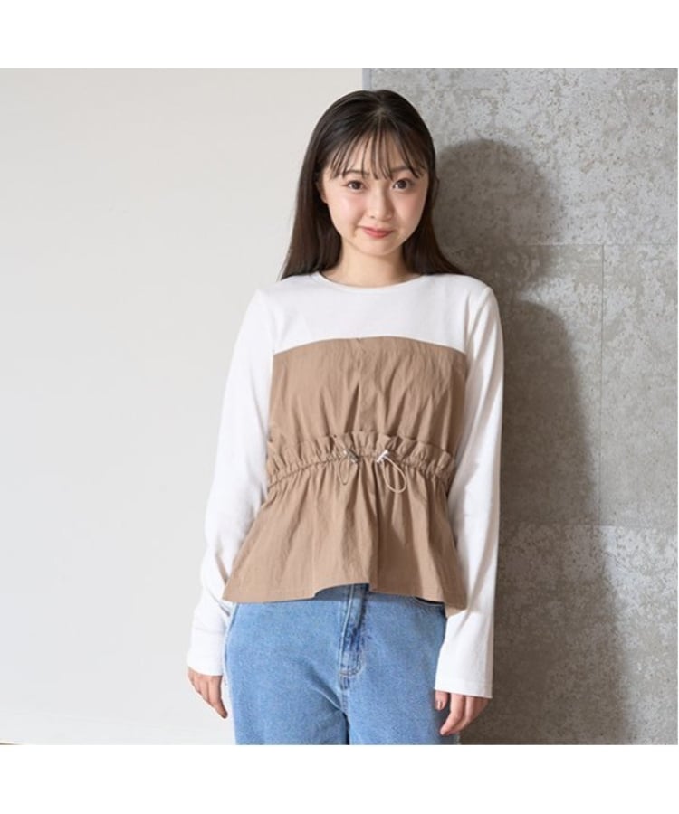 ラブトキシック・エル ティー エックス シー(Lovetoxic LTXC)のレイヤードテレコ長T モカブラウン(142)