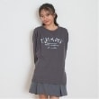ラブトキシック・エル ティー エックス シー(Lovetoxic LTXC)のオーガビッツフラワー刺繍長T チャコールグレー(013)