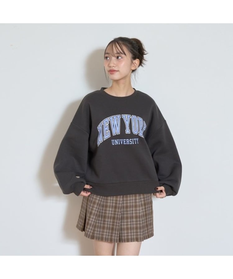 ラブトキシック・エル ティー エックス シー(Lovetoxic LTXC)の【GOODPRICE】裏起毛カレッジプルオーバー チャコールグレー(013)