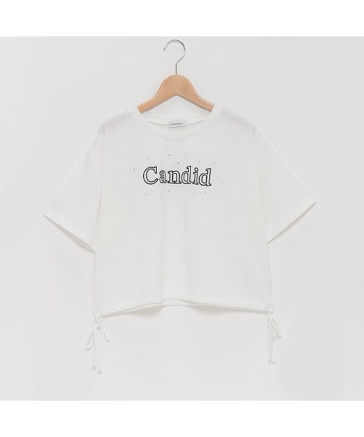 ラブトキシック・エル ティー エックス シー(Lovetoxic LTXC)のビジュードロスト半T オフホワイト(003)