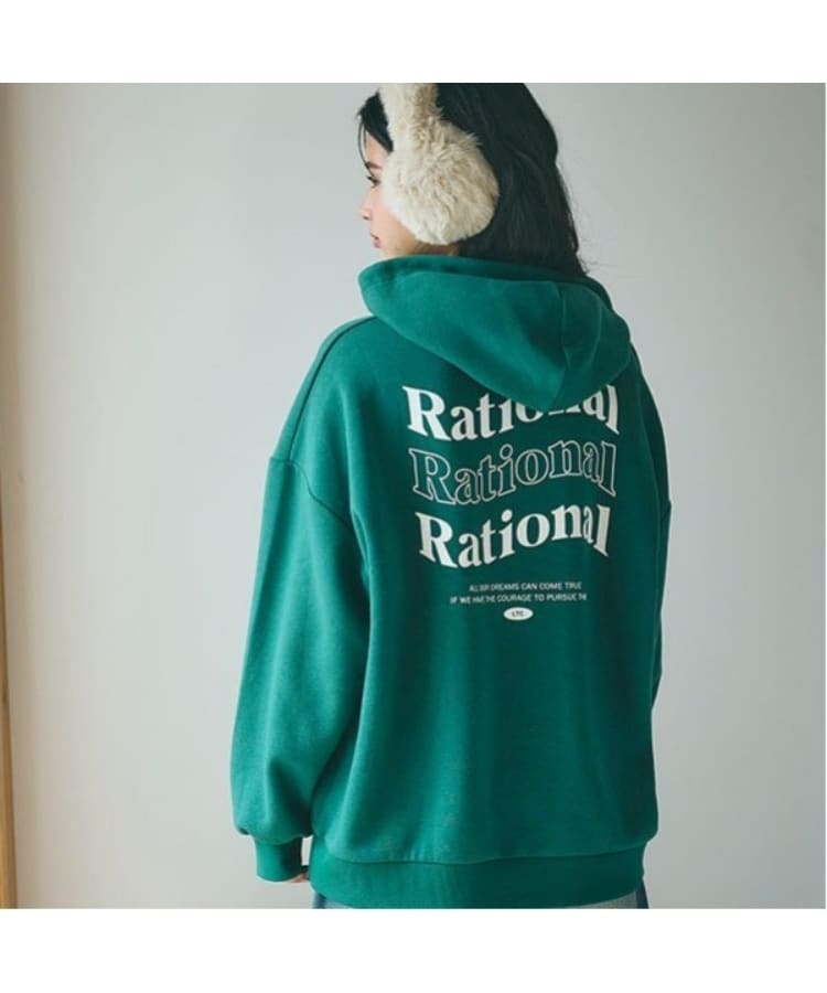ラブトキシック・エル ティー エックス シー(Lovetoxic LTXC)の【GOODPRICE】裏起毛バックロゴプルパーカ グリーン(022)