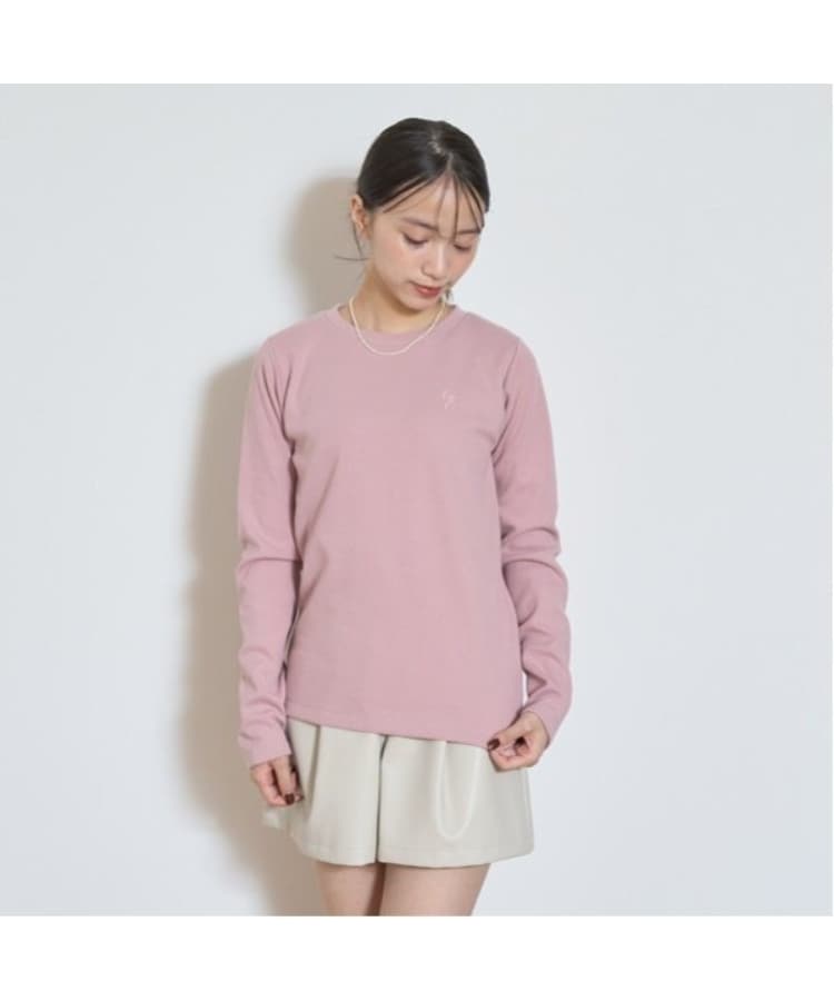 ラブトキシック・エル ティー エックス シー(Lovetoxic LTXC)の【ベーシック/裏起毛】テレコ長袖Tシャツ ピンク(071)