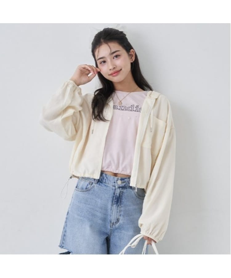 ラブトキシック・エル ティー エックス シー(Lovetoxic LTXC)の【UV加工】シアーブルゾン アイボリー(104)