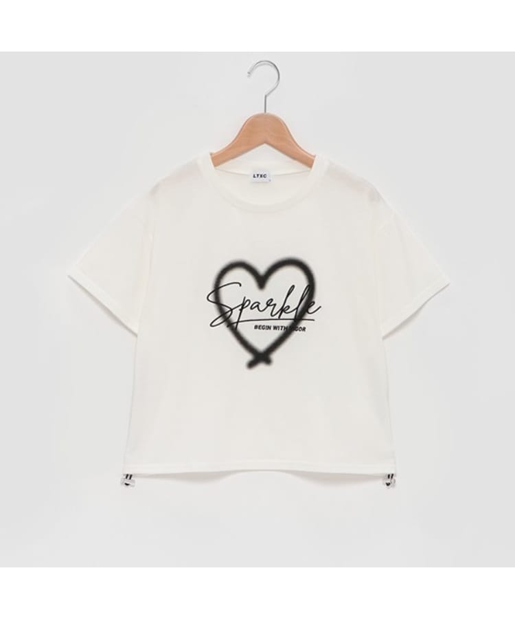 ラブトキシック・エル ティー エックス シー(Lovetoxic LTXC)の【LTXC】ドロスト短丈半T オフホワイト(003)