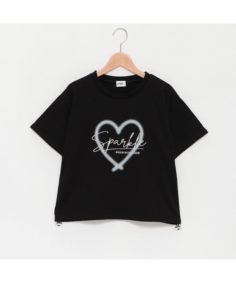ラブトキシック・エル ティー エックス シー(Lovetoxic LTXC)の【LTXC】ドロスト短丈半T ブラック(219)