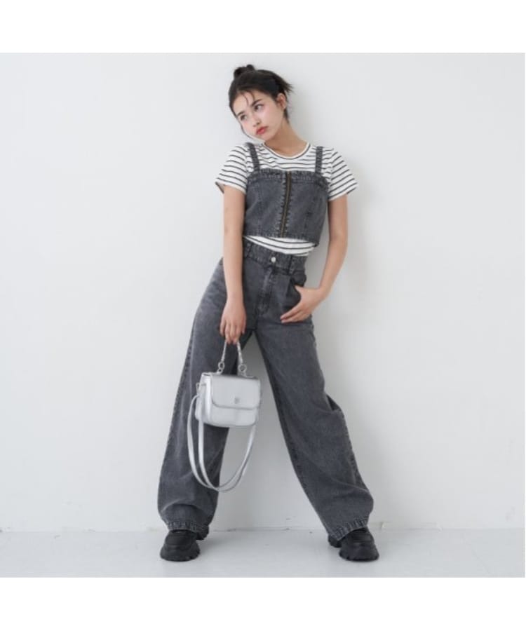 ラブトキシック・エル ティー エックス シー(Lovetoxic LTXC)の【LTXC】デニムビスチェセットアップ グレー(012)