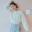 ラブトキシック・エル ティー エックス シー(Lovetoxic LTXC)の【洗える】リボン刺繍カーディガン オフホワイト(003)