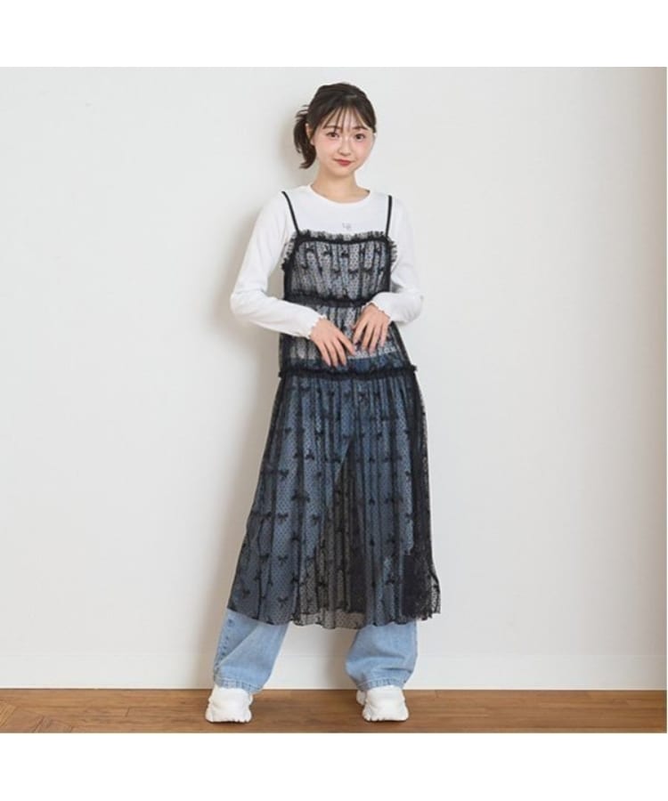 ラブトキシック・エル ティー エックス シー(Lovetoxic LTXC)のインナー付チュールワンピース ブラック(219)