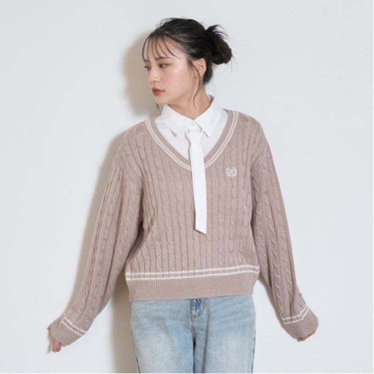 ラブトキシック・エル ティー エックス シー(Lovetoxic LTXC)のレイヤードチルデンニット ニット/セーター