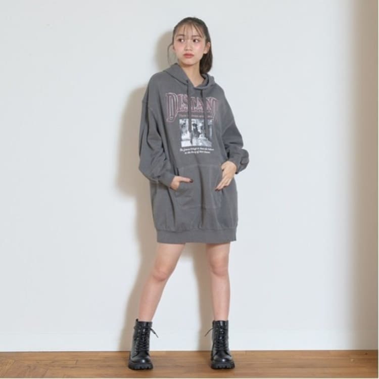 ラブトキシック・エル ティー エックス シー(Lovetoxic LTXC)の【LTXC】ピグメントパーカワンピース ミドルワンピース