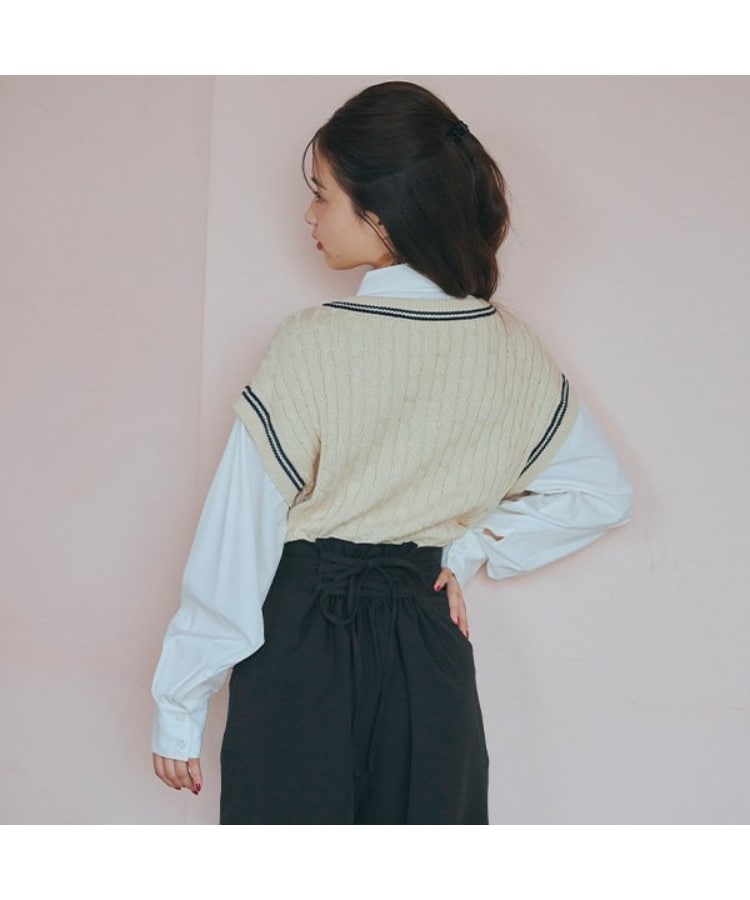 ラブトキシック・エル ティー エックス シー(Lovetoxic LTXC)のニットベストレイヤードブラウス4
