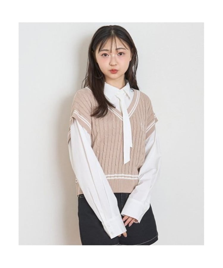 ラブトキシック・エル ティー エックス シー(Lovetoxic LTXC)のニットベストレイヤードブラウス57