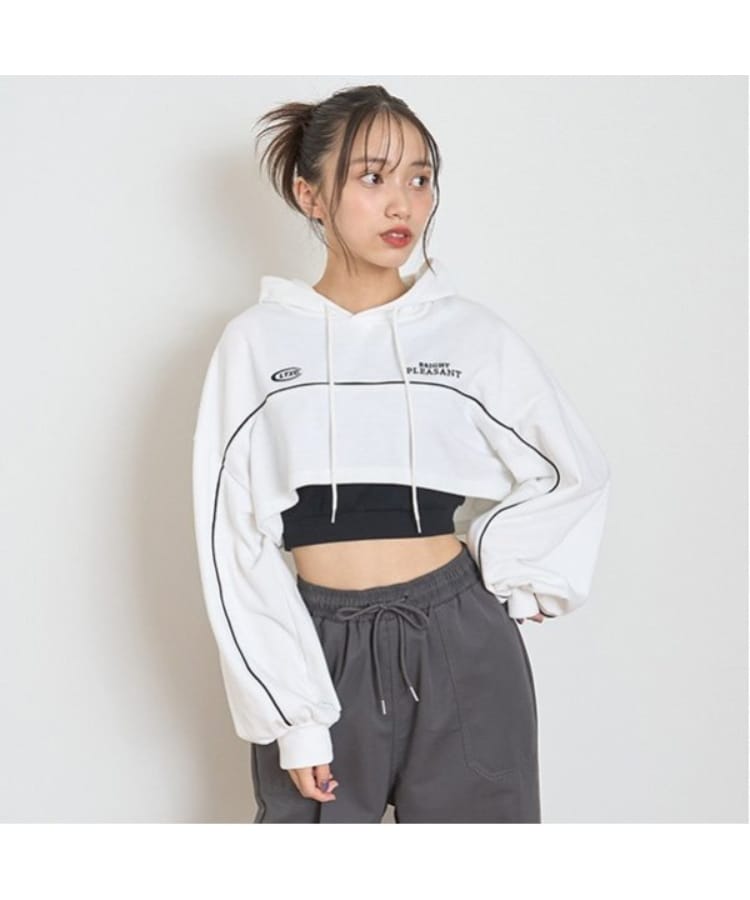 ラブトキシック・エル ティー エックス シー(Lovetoxic LTXC)の【LTXC】速乾短丈パーカインナーSET オフホワイト(003)