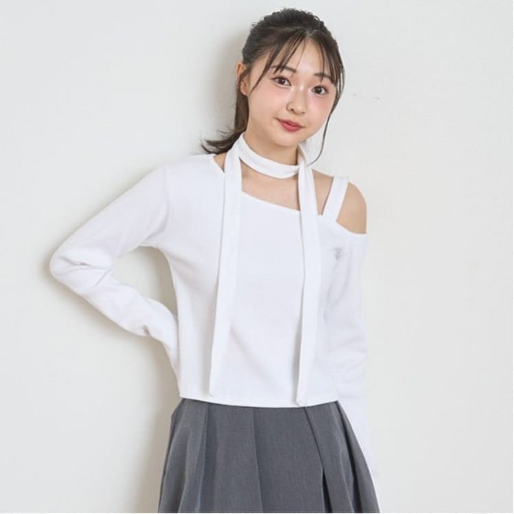 ラブトキシック・エル ティー エックス シー(Lovetoxic LTXC)の【DHOLIC】ボウタイつき長Tシャツ Ｔシャツ