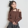 ラブトキシック・エル ティー エックス シー(Lovetoxic LTXC)の【DHOLIC】ボウタイつき長Tシャツ モカブラウン(142)