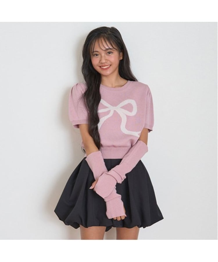 ラブトキシック・エル ティー エックス シー(Lovetoxic LTXC)の【DHOLIC/洗える】アームカバーつきニット ピンク(071)