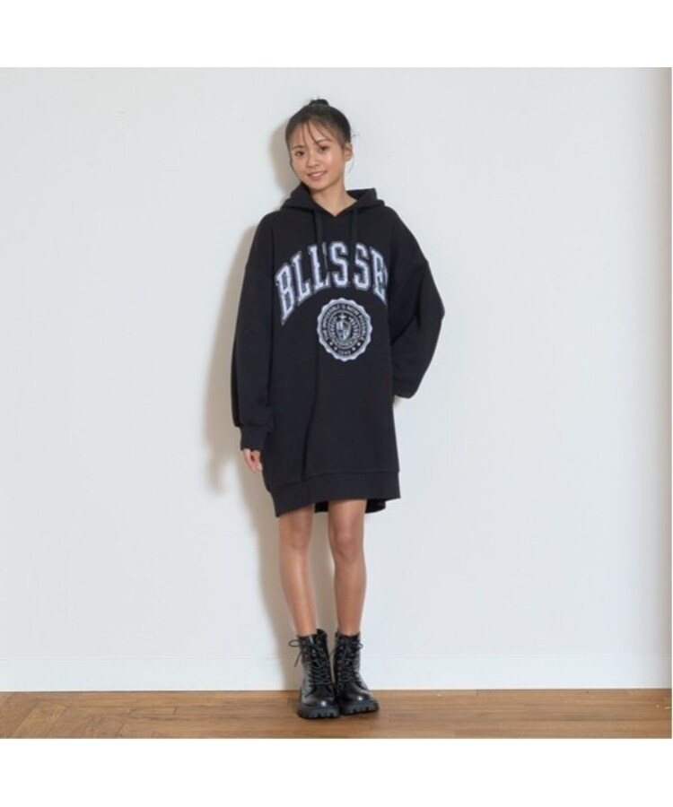ラブトキシック・エル ティー エックス シー(Lovetoxic LTXC)の【GOODPRICE】裏起毛パーカワンピース ブラック(219)