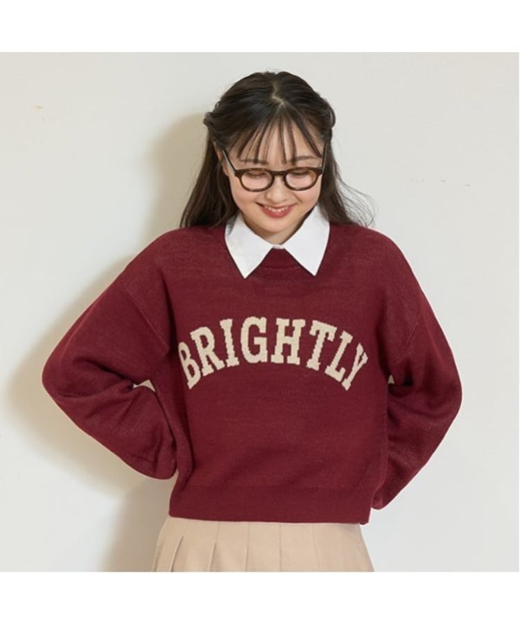 ラブトキシック・エル ティー エックス シー(Lovetoxic LTXC)の【GOODPRICE】ジャガードクロップドニット ボルドー(464)